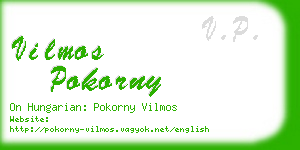 vilmos pokorny business card